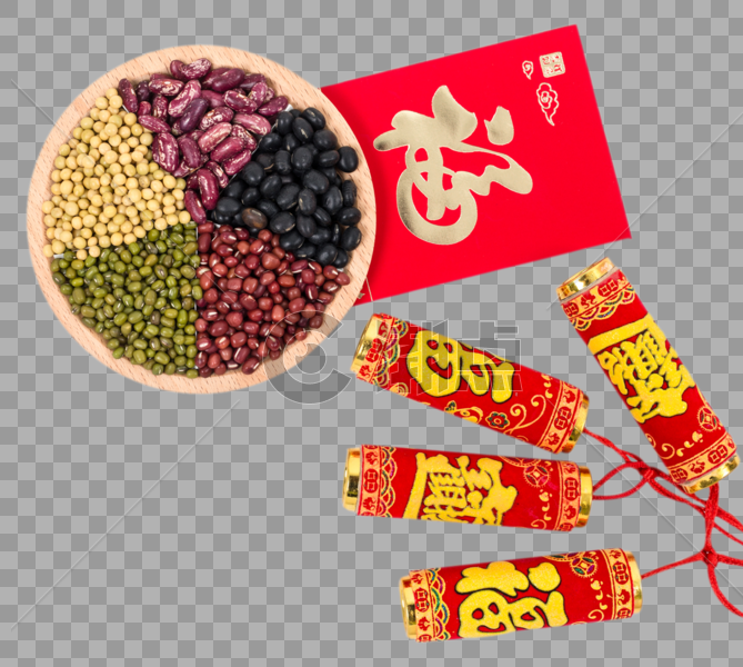 中国春节手工饰品排列图片素材免费下载