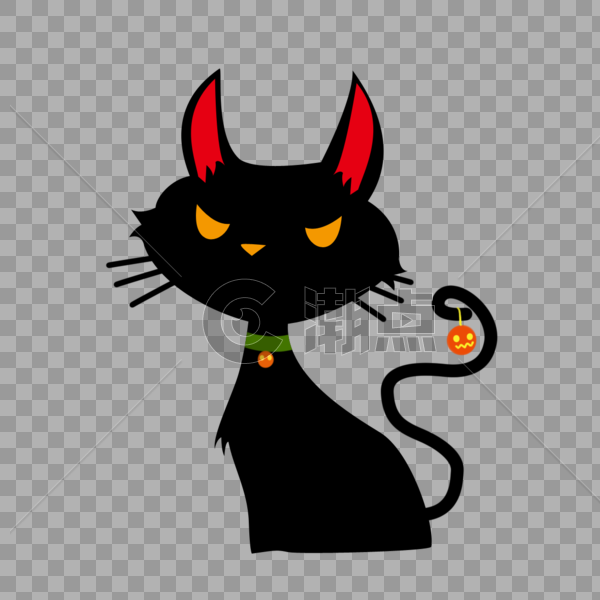 黑色的猫图片素材免费下载