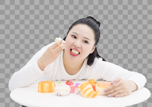 吃甜食肥胖图片素材免费下载
