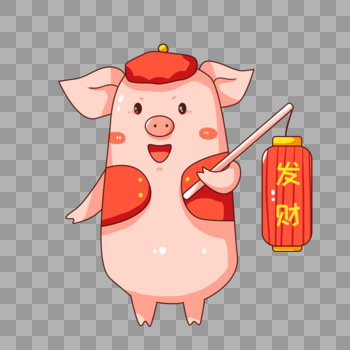 新年猪形象图片素材免费下载