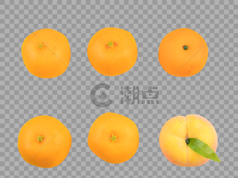 仿真水果橙子桃子图片素材免费下载
