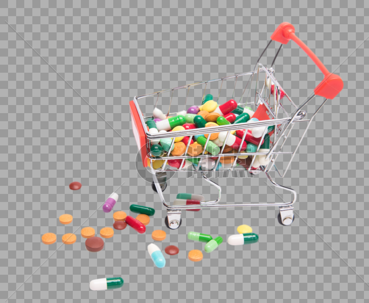 购物车与药物图片素材免费下载