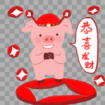 新年猪拜年图片素材免费下载