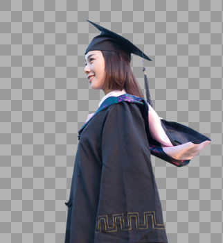 穿着学士服开心毕业的大学生图片素材免费下载