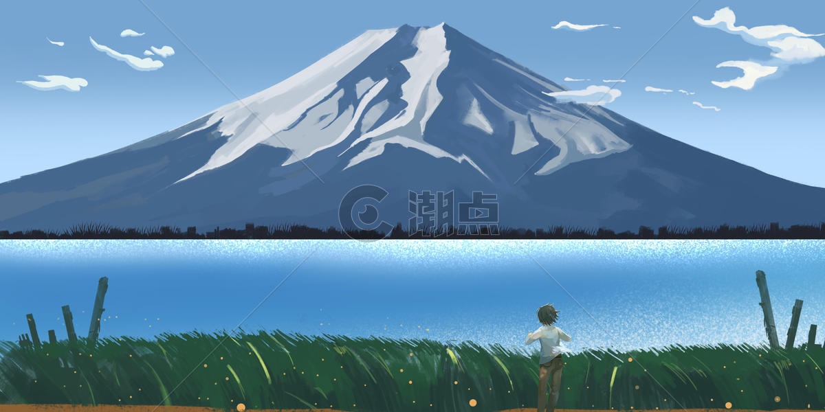 富士山插画图片素材免费下载