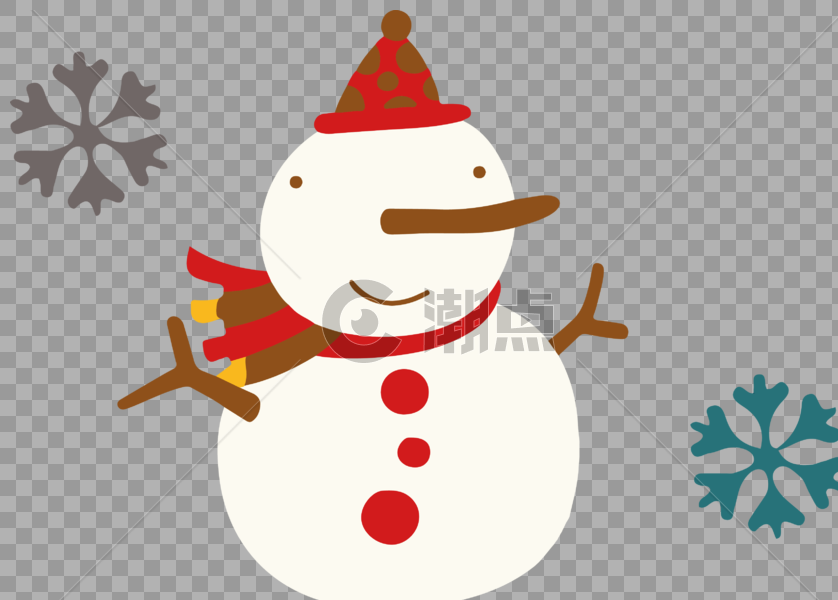 雪人圣诞节装扮图片素材免费下载