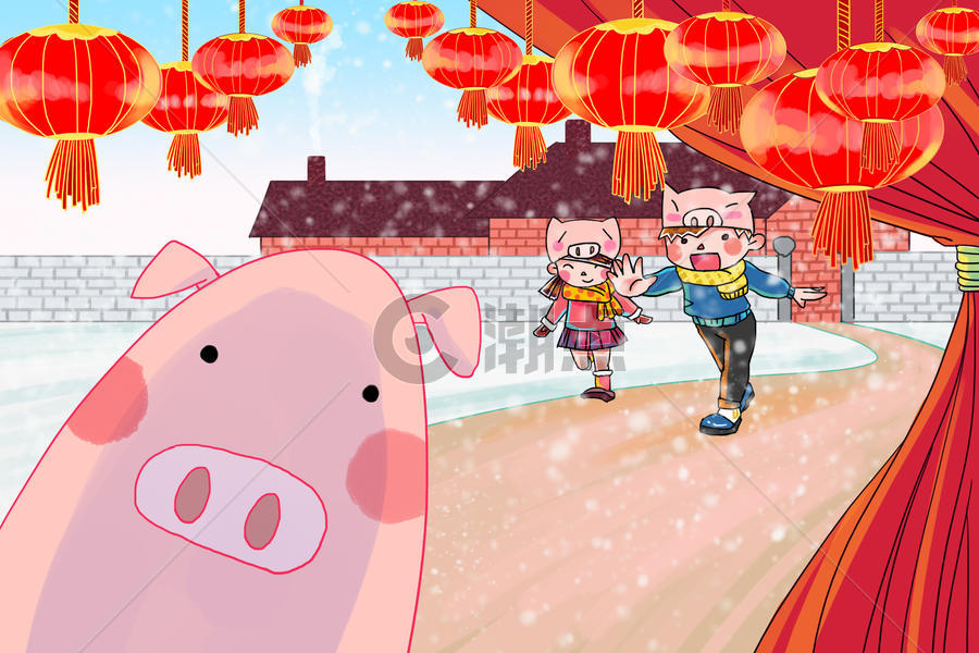 猪年春节图片素材免费下载