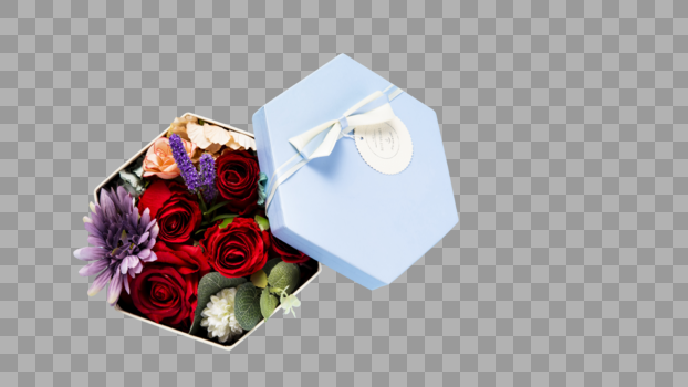 装满鲜花的礼物盒图片素材免费下载