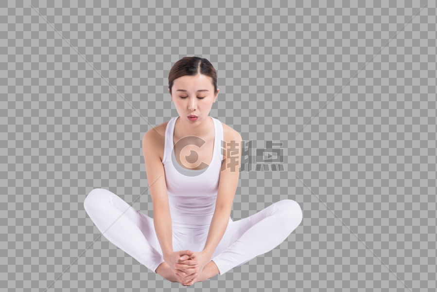 年轻女性做瑜伽图片素材免费下载