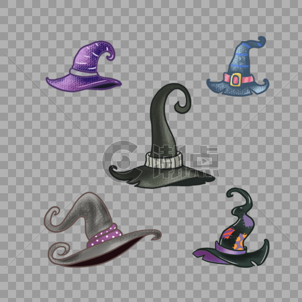万圣节巫师帽元素图片素材免费下载