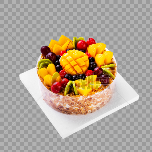 燕麦水果蛋糕图片素材免费下载