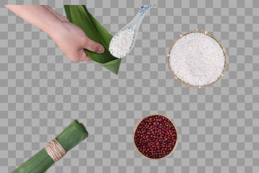 端午节传统手工包粽子过程图片素材免费下载