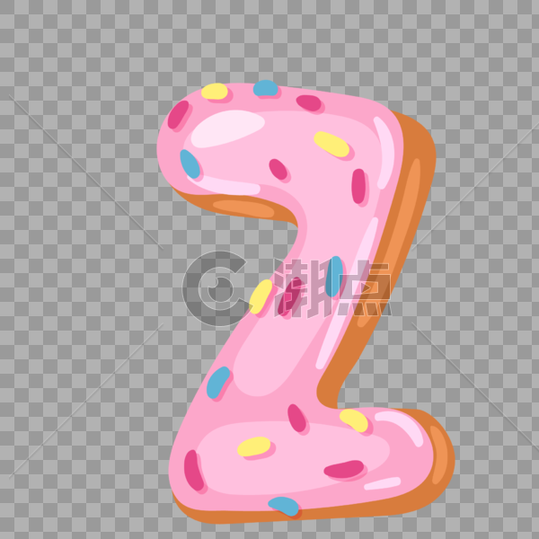 甜甜圈英文字母Z图片素材免费下载