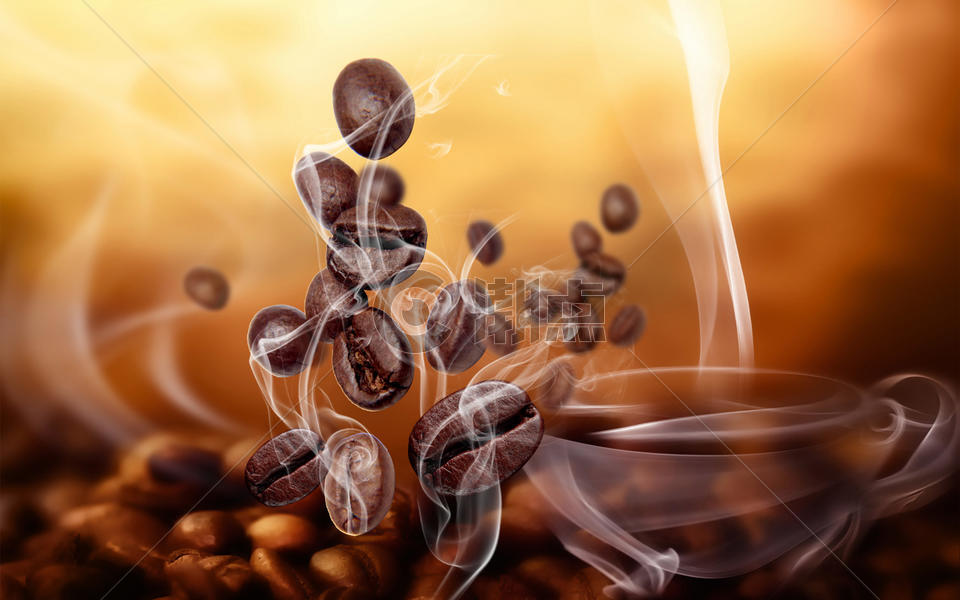 创意咖啡豆背景图片素材免费下载