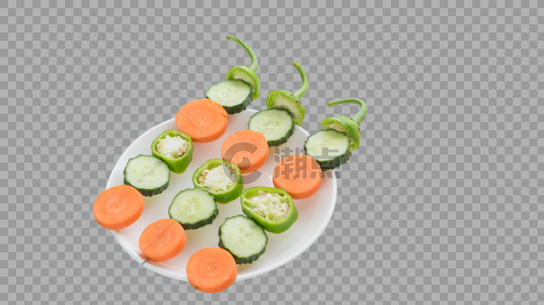 创意蔬菜串图片素材免费下载
