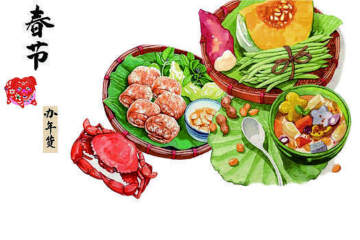 春节-办年货-春节美食主食图片素材免费下载