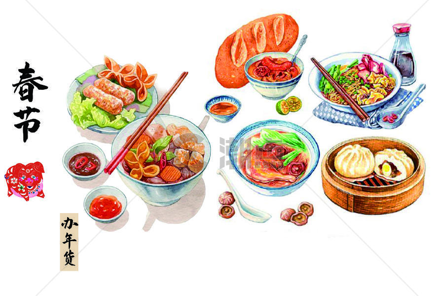 春节-办年货-春节美食图片素材免费下载