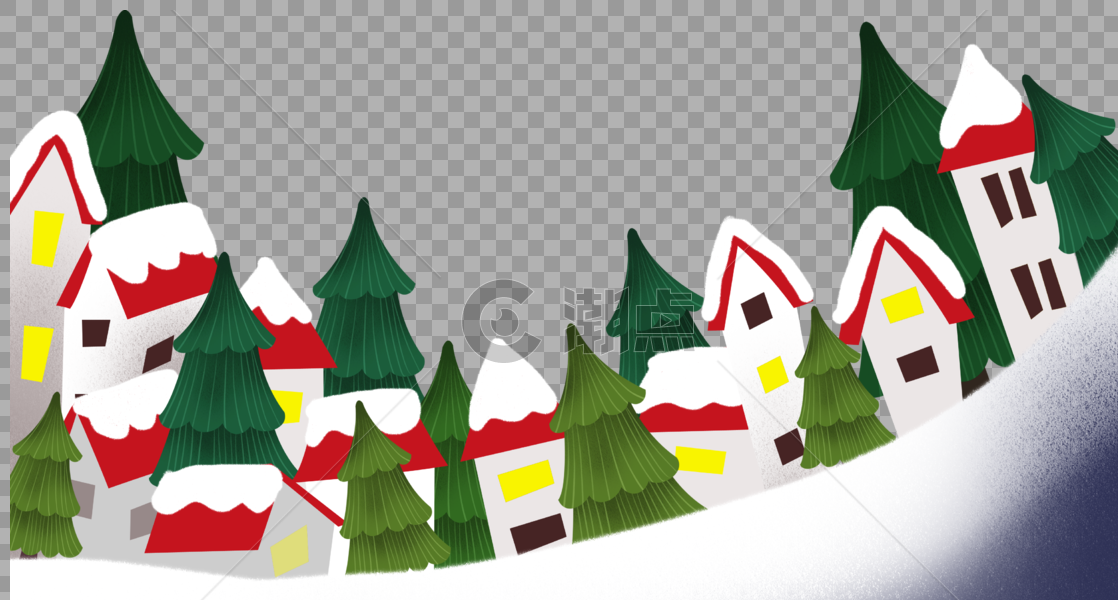 圣诞雪景素材图片素材免费下载