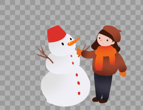 冬天堆雪人素材图片素材免费下载