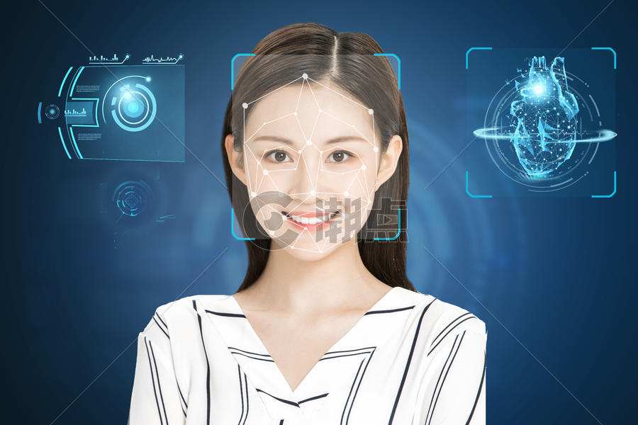 VR人脸识别技术图片素材免费下载
