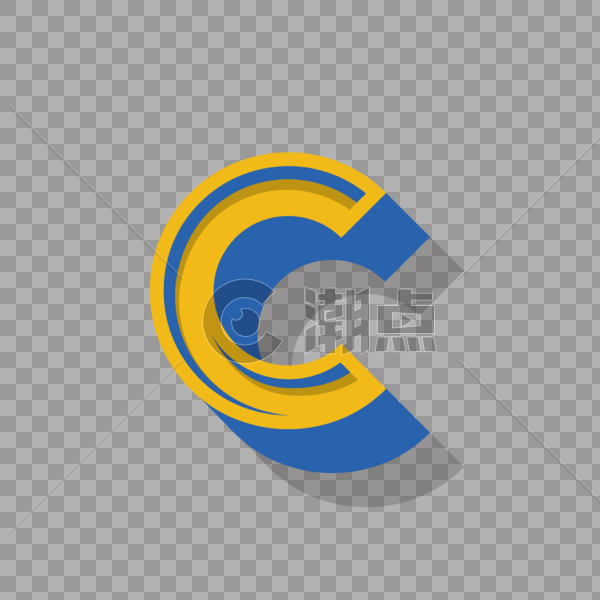 立体英文字母C图片素材免费下载