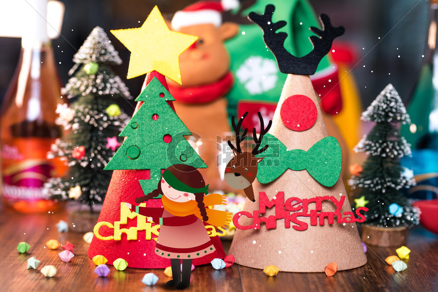 彩色圣诞装饰图片素材免费下载