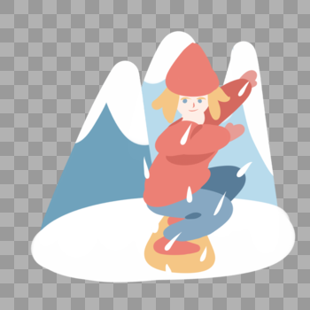 滑雪的男孩图片素材免费下载