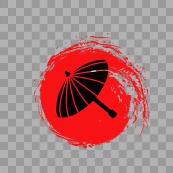 中国风雨伞图标图片素材免费下载