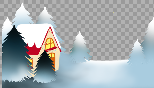 圣诞雪景图片素材免费下载