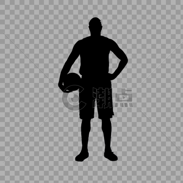 篮球运动员剪影图片素材免费下载