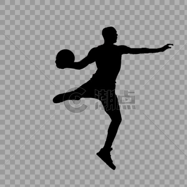 篮球运动员剪影图片素材免费下载
