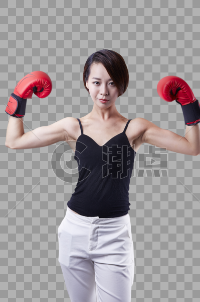 年轻女性拳击运动图片素材免费下载