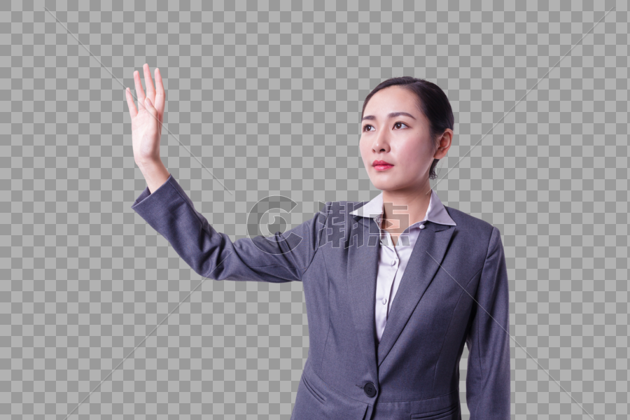 自信职业女性未来科技手势图片素材免费下载