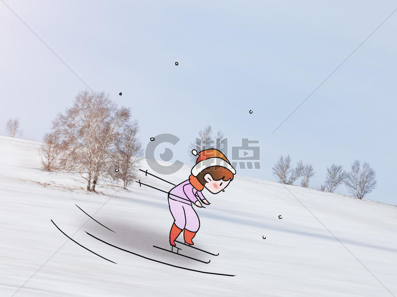 滑雪吧创意摄影插画图片素材免费下载