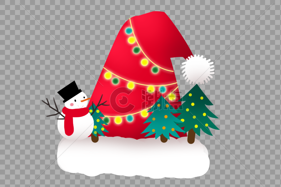 圣诞帽装饰图片素材免费下载