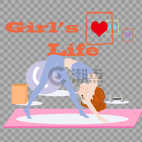 瑜伽女孩图片素材免费下载