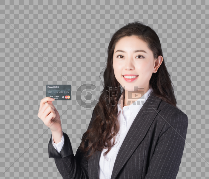 商务女性手持信用卡图片素材免费下载
