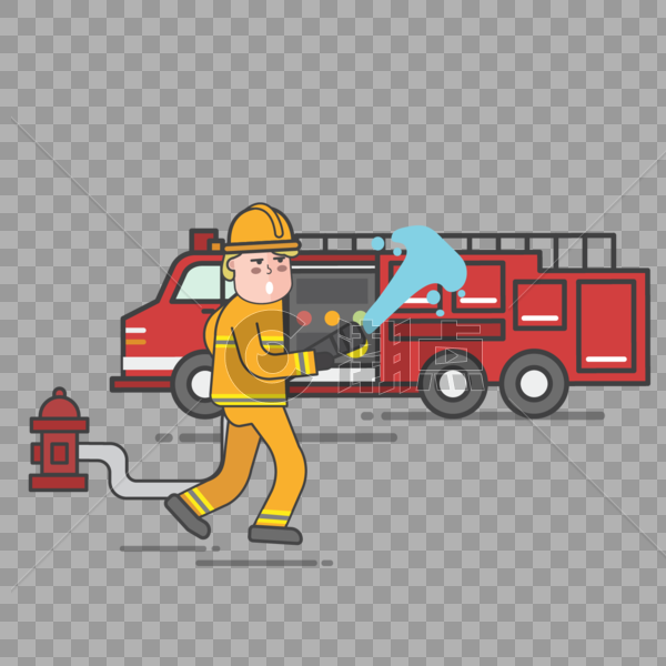 消防员元素图片素材免费下载