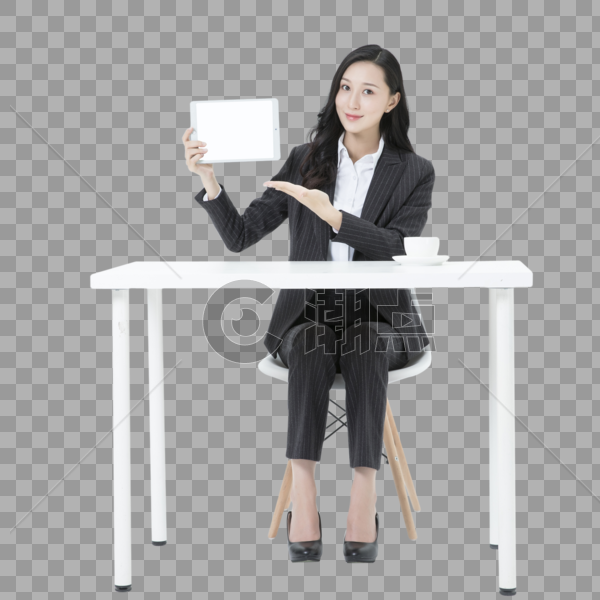 商务女性平板电脑展示图片素材免费下载