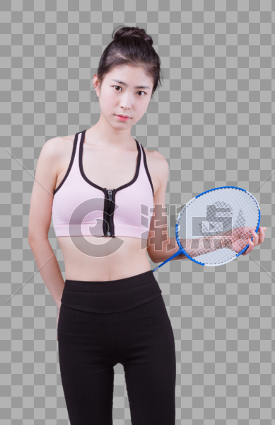 青春活动运动美女打羽毛球图片素材免费下载