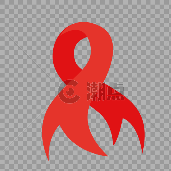 红色艾滋病标志图片素材免费下载