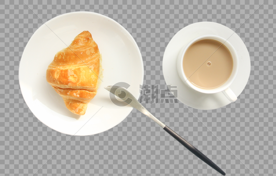 美味营养牛角包早餐图片素材免费下载