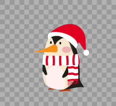 可爱圣诞企鹅形象图片素材免费下载
