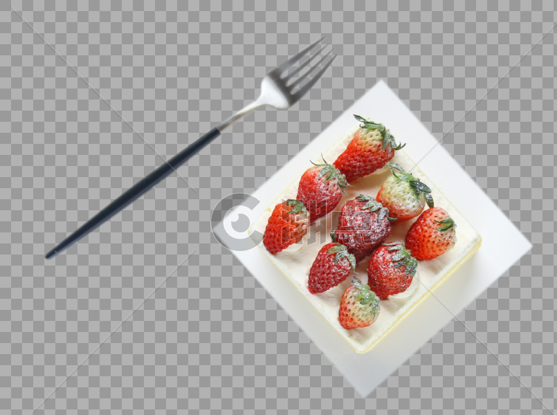 美味草莓蛋糕图片素材免费下载