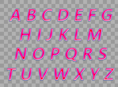 粉色英文字母图片素材免费下载