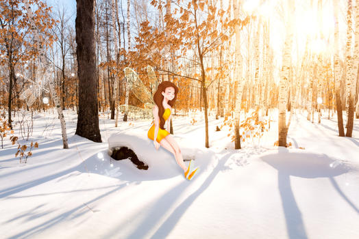 冬季森林仙子图片素材免费下载