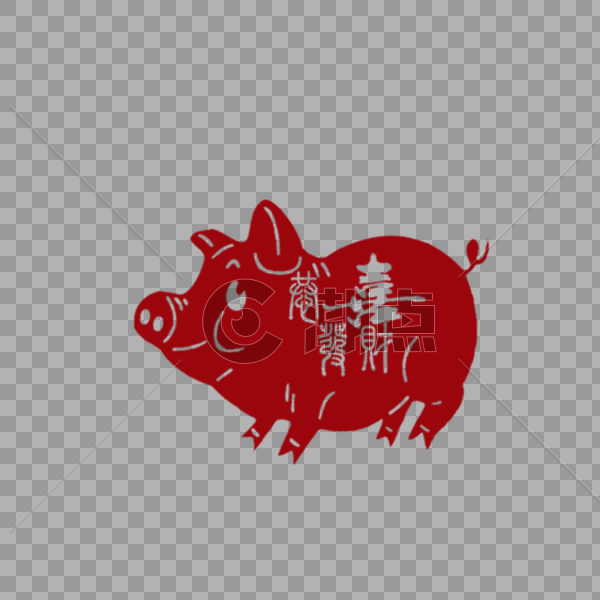2019猪年剪纸图片素材免费下载