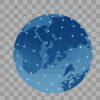 蓝色科技立体地球元素图片素材免费下载