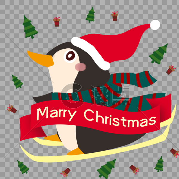 圣诞企鹅素材图片素材免费下载