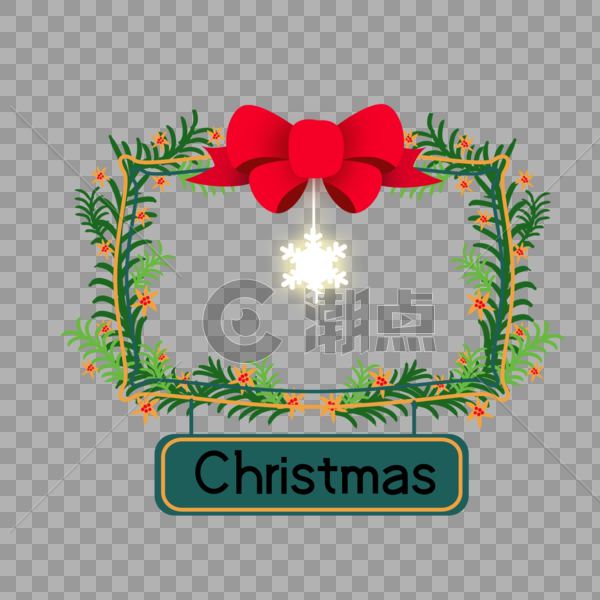 圣诞节边框装饰图片素材免费下载